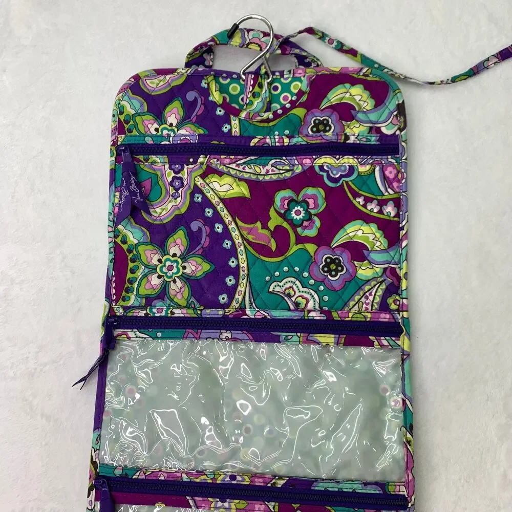 Vera Bradley Northern Lights Hanging Cosmetic Bag Packing Travel Makeup Case